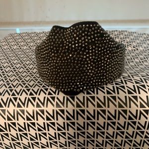 Black and Silver Studded Headband